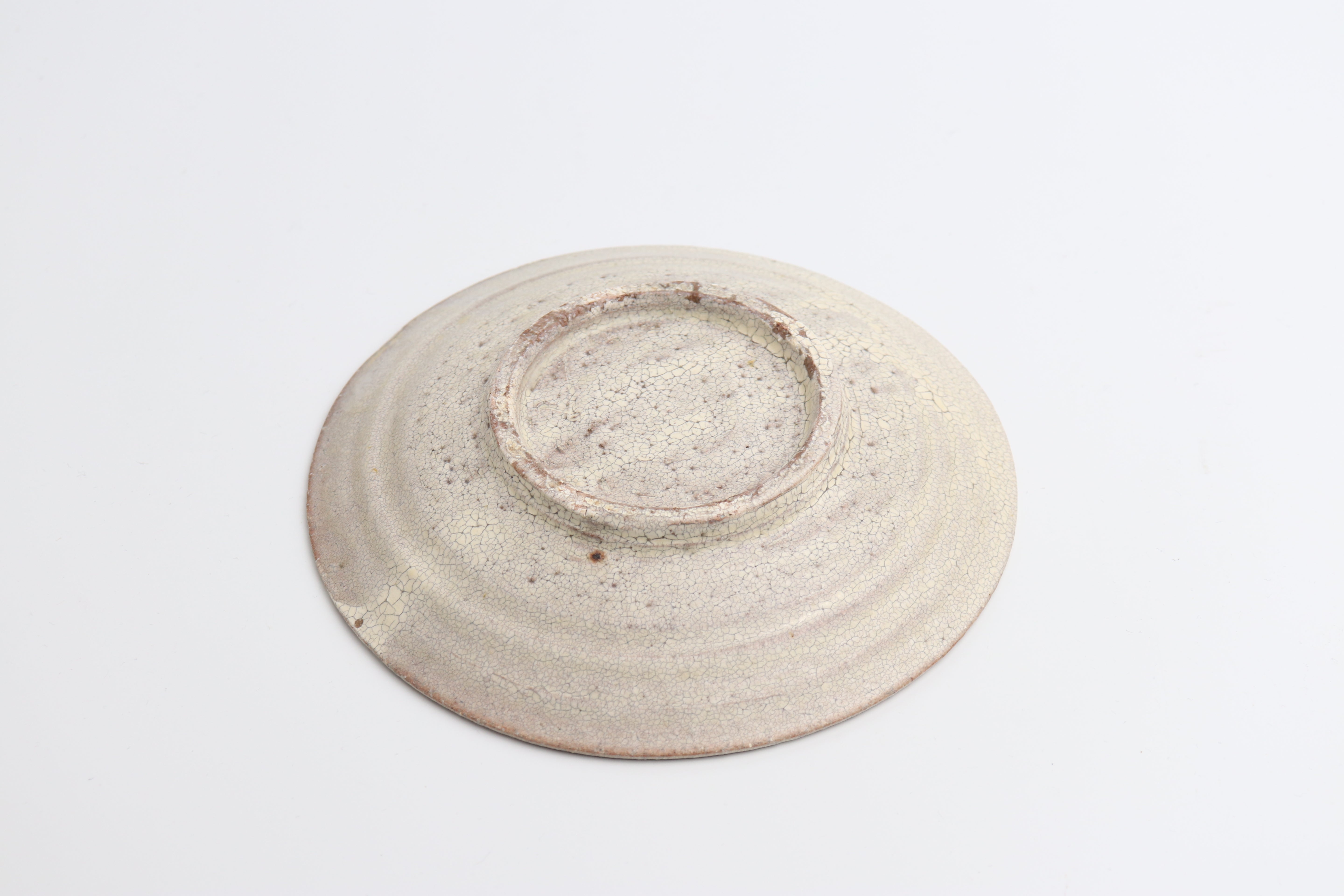 Plate (15cm, White Shirohibite Glaze) – Atsushi Ogata