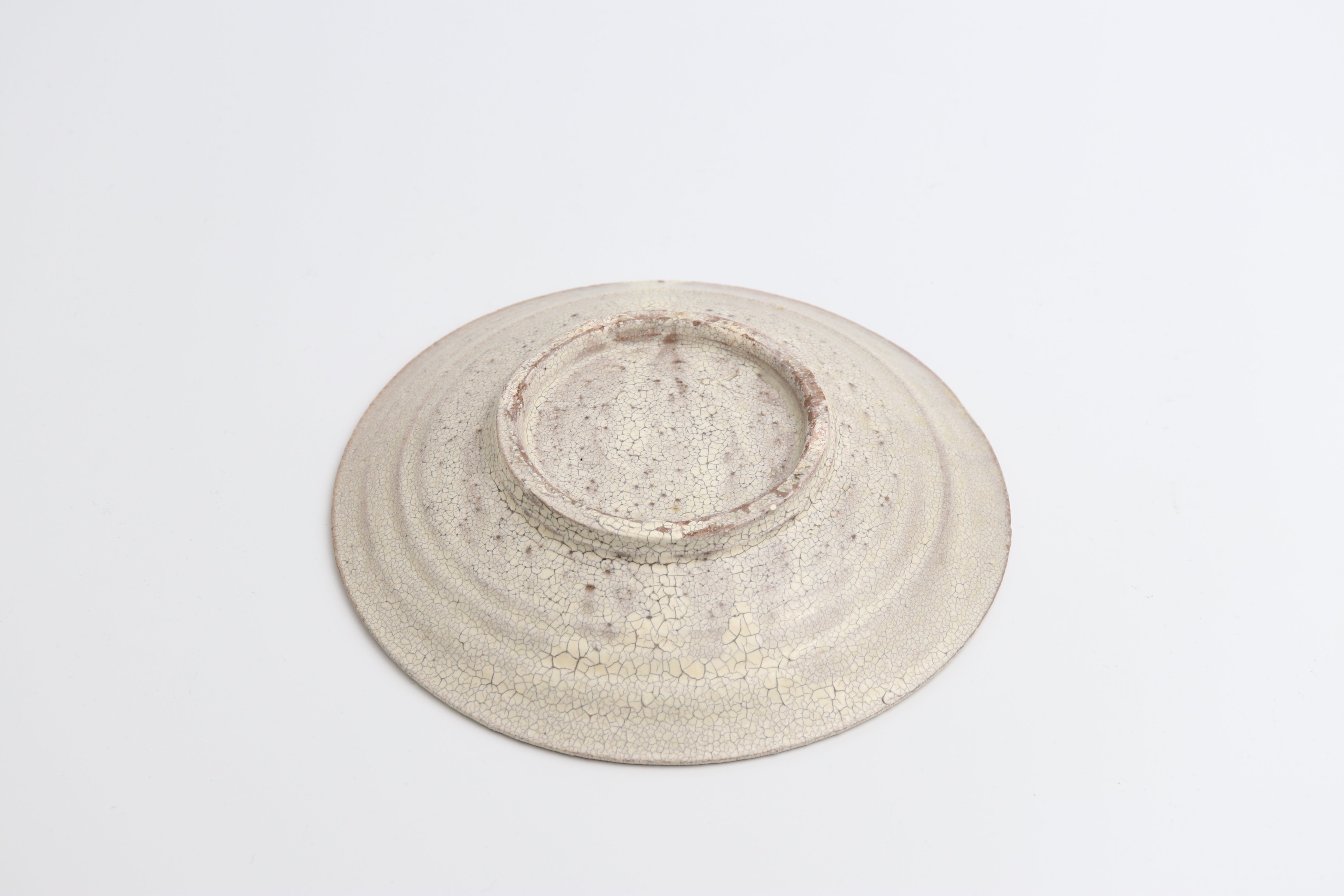 Plate (15cm, White Shirohibite Glaze) – Atsushi Ogata